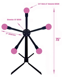 Texas Star Shooting Target – 8" x 3/8" AR500 Steel - Pink